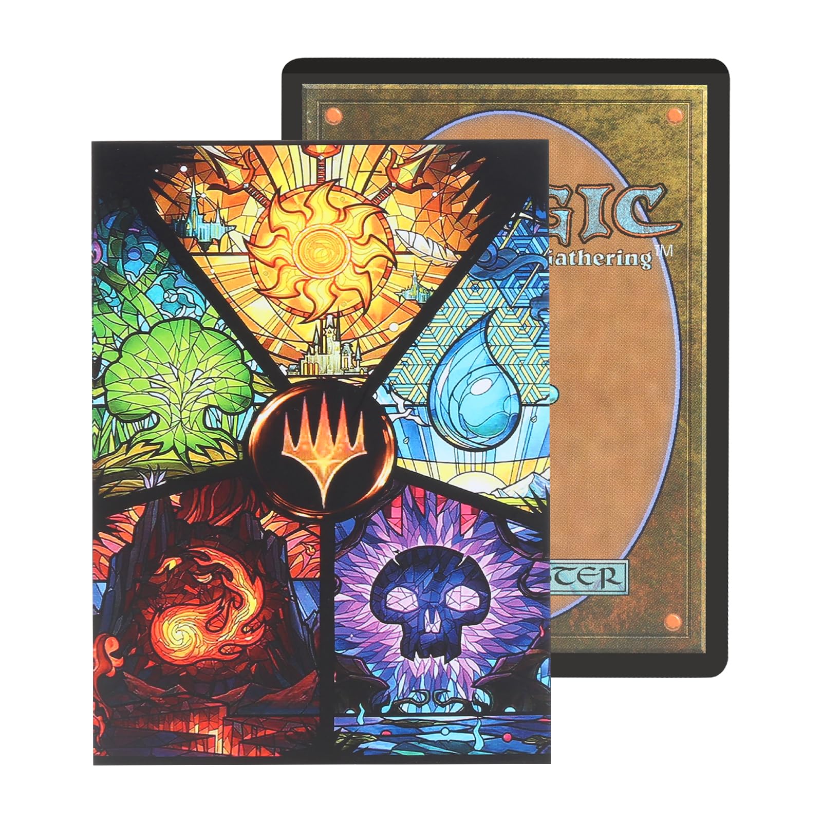 MTG Card Sleeves 100CT,Standard Size Sturdy MTG Sleeves Matte Back Finish for Baseball,Trading Cards(Colorful Patterns)