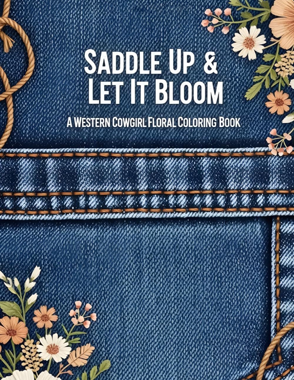 Saddle Up & Let It Bloom A Western Cowgirl Floral Coloring Book