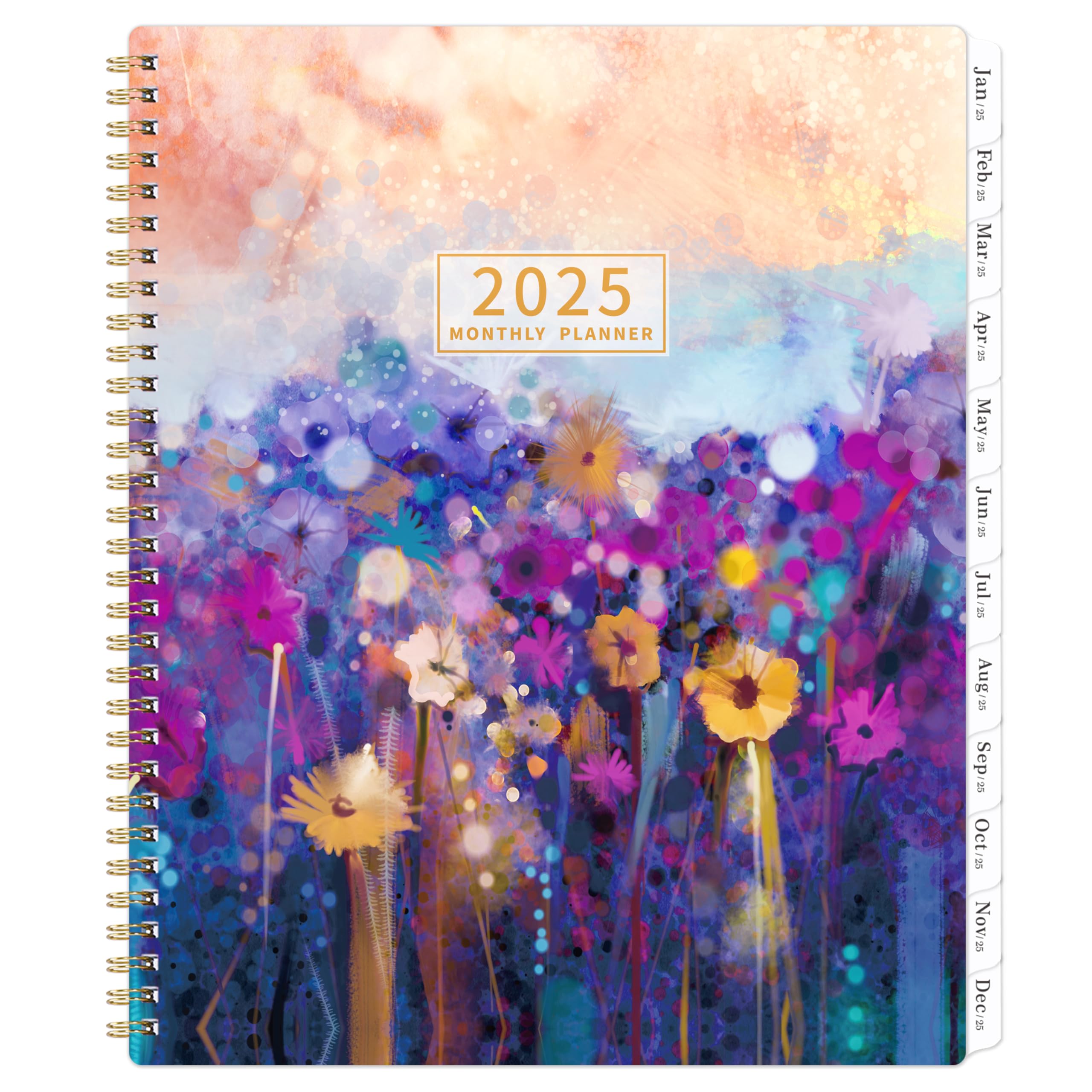 Planner 2026 - Monthly Planner/Calendar 2026, 9'' x 11'', Large, Jan. 2026 to Dec. 2026, 12 Monthly, Twin-wire Binding, Tabs, Note Pages, Back Pocket, Thick Paper