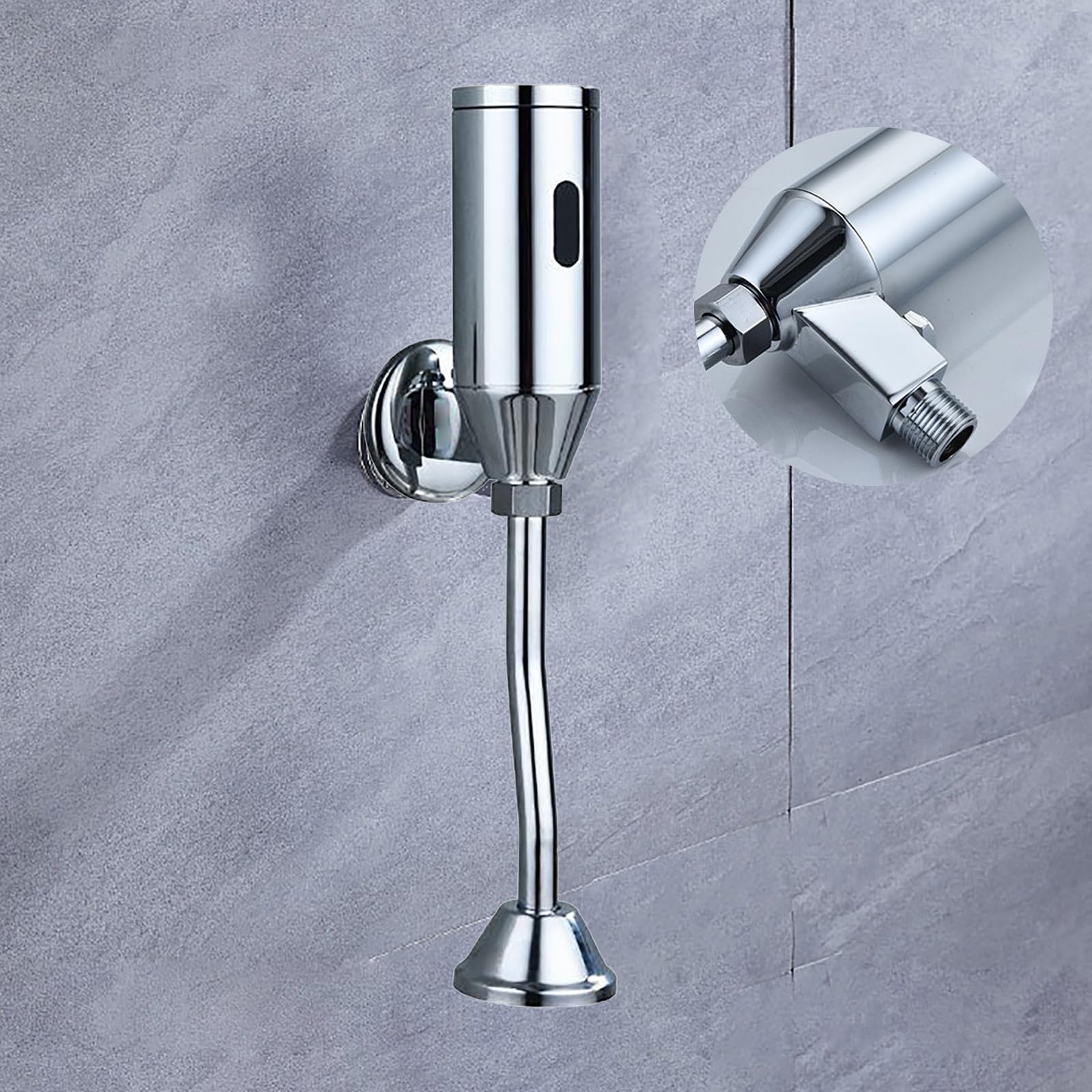 Urinario a presión automático con sensor urinario grifería de inodoro por infrarrojos, para hombres WC en el baño, 5 x 5 x 33,5 cm