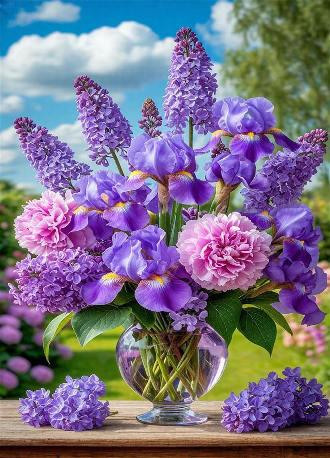 Puzzle 3000 sztuk wazon lawendowy, puzzle niemożliwe, łamigłówki, łamigłówki, gry logiczne dla całej rodziny, puzzle dla dorosłych 3000 sztuk 122 x 81 cm