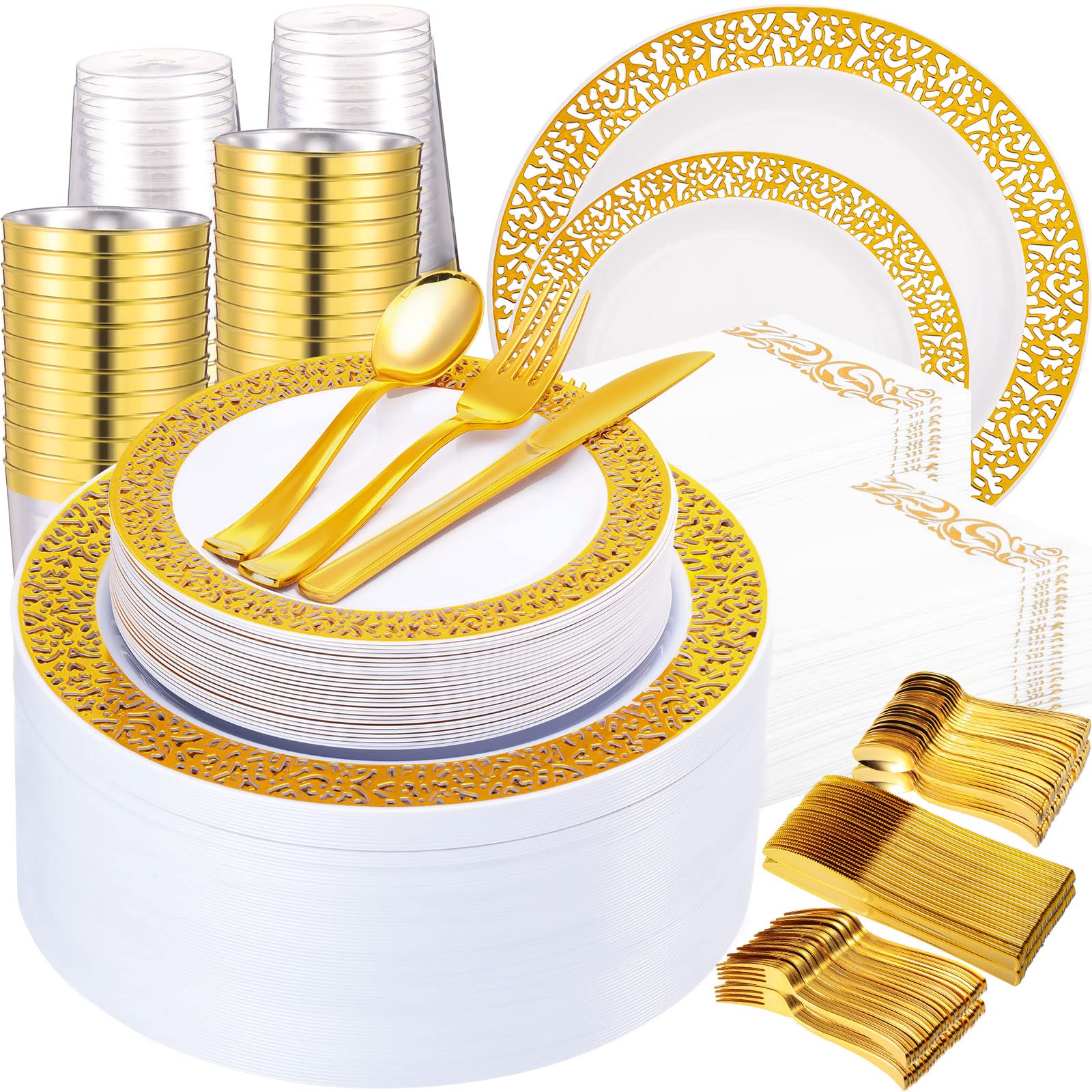 Didaey 525 Pcs Gold Dinnerware Set for sale Mesa, AZ Nellis Auction