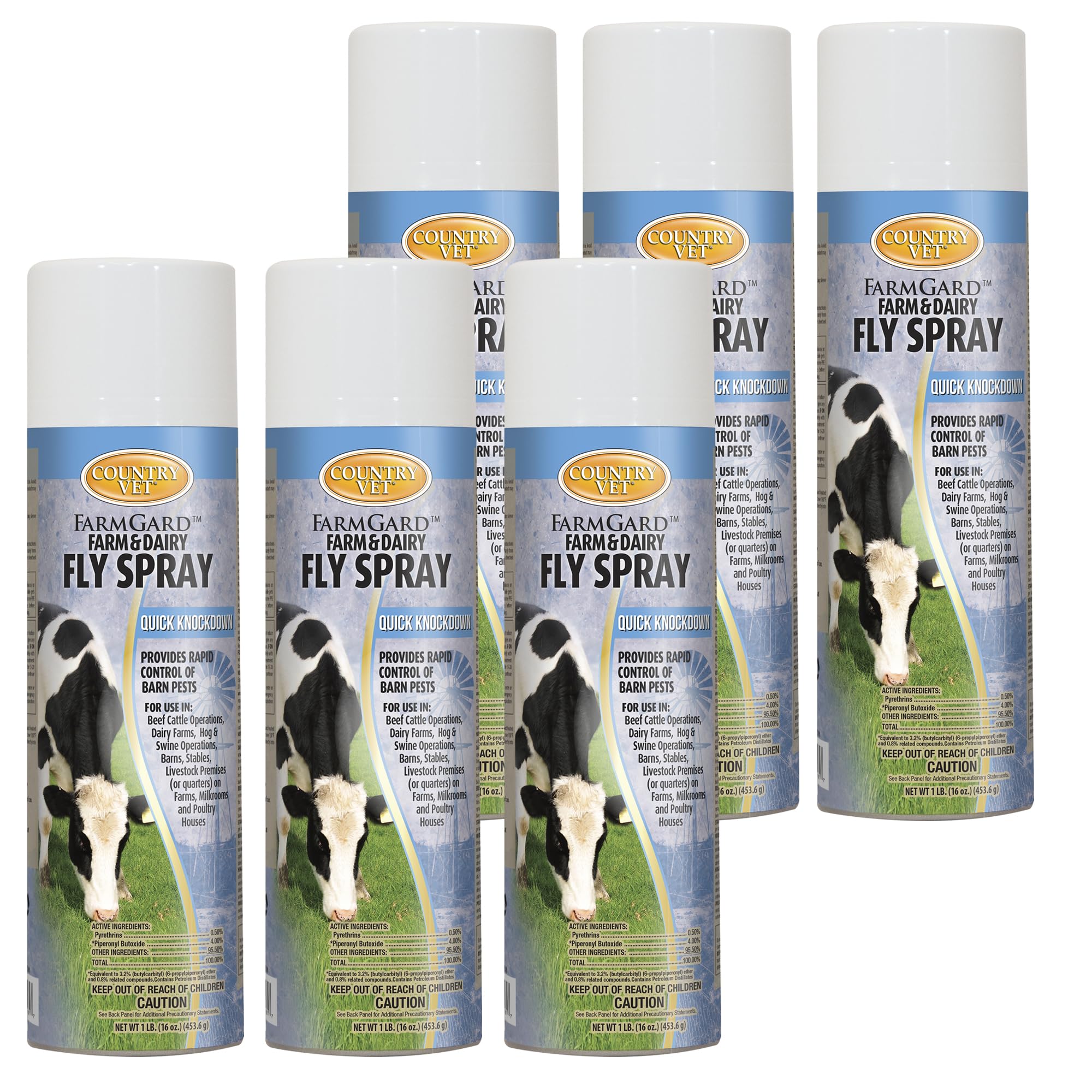 County Vet FarmGard Farm and Dairy Fly Spray -16 oz - (Case of 6) - 349316CVB - Provides Rapid Control of Barn Pests