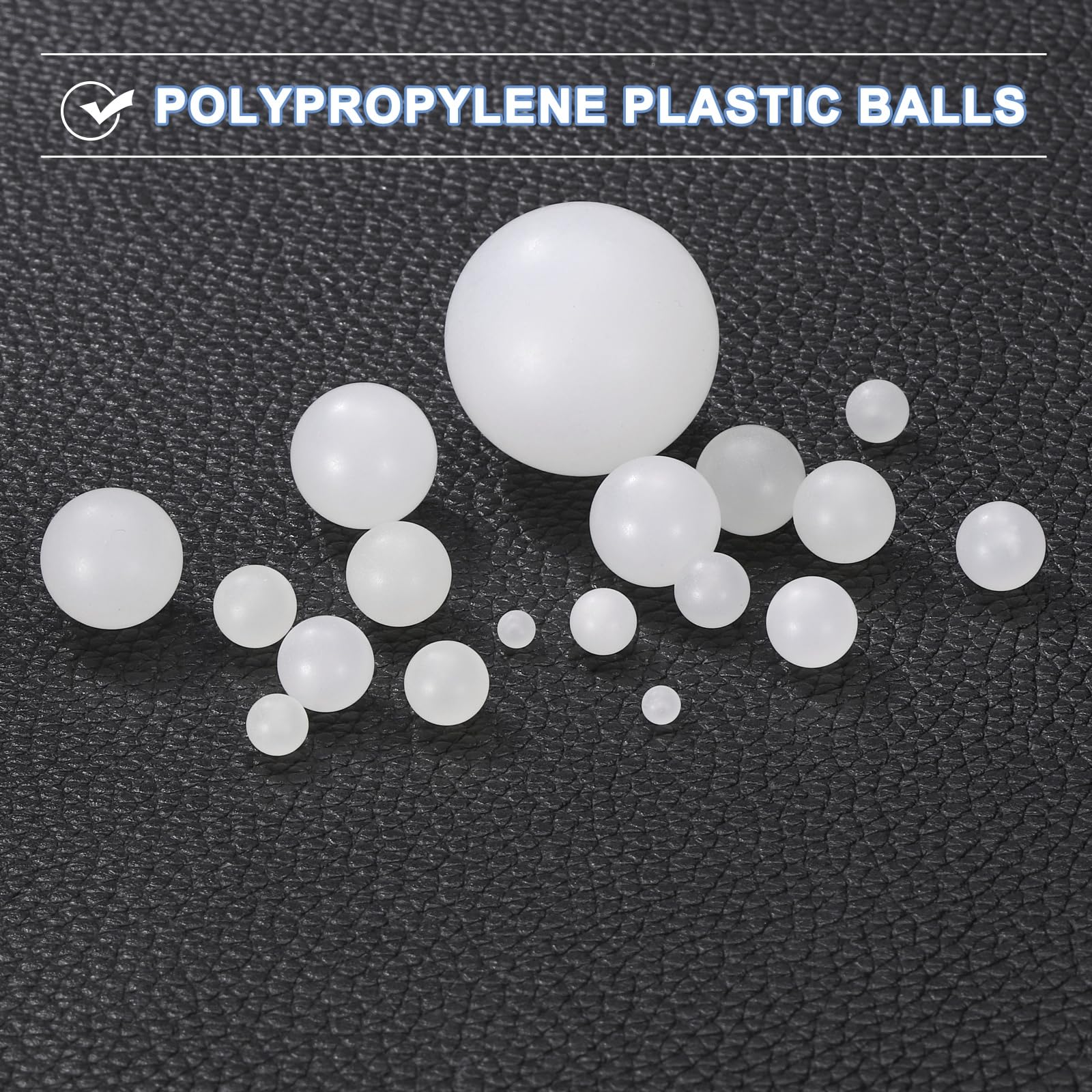 QUARKZMAN 50 Piezas Bolas de Rodamiento Plástico PP 15mm Precisión G2 Superficie Escarchada Blanco