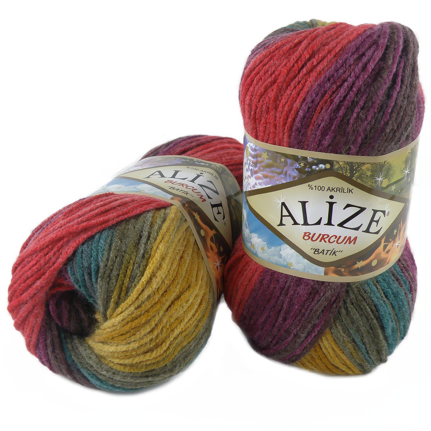 Alize Burcum Batik - Gomitolo di lana da 100 g, 30 colori a scelta (3368