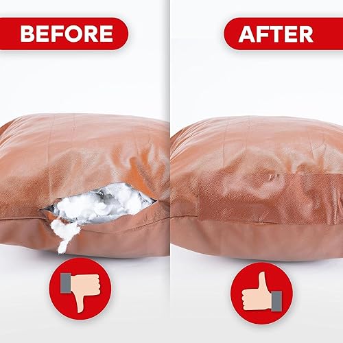 Miniatura 3 de XFasten Cinta de cuero marrón de 3 x 60 pulgadas, kit de reparación de cuero de alta calidad con tecnología de combinación de colores para asiento