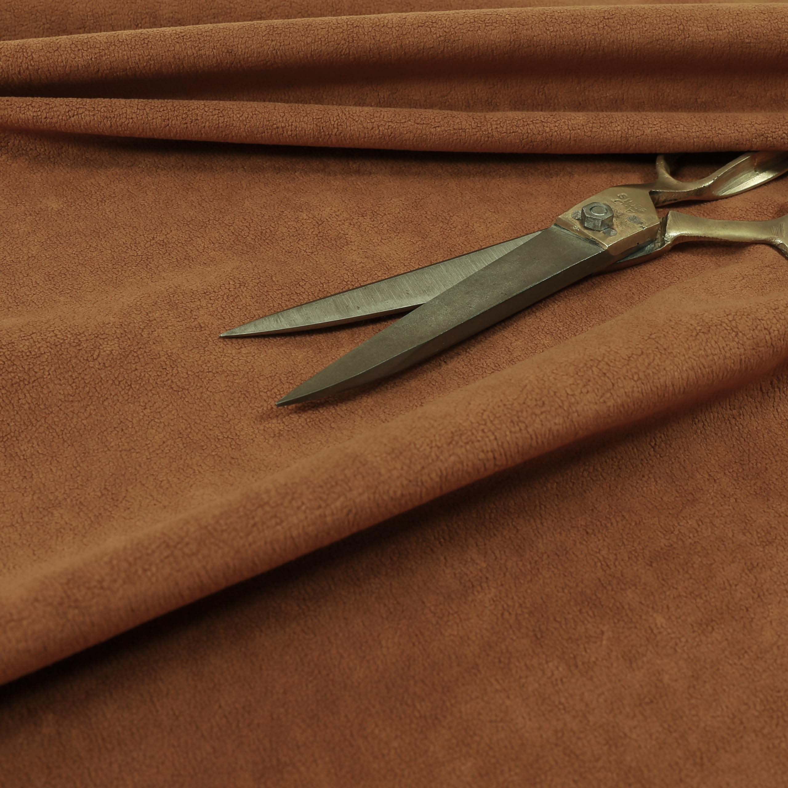 Redbrick Mill Fabrics Flame Retardant Soft Quality Moleskin Grain Textured Velvet Upholstery Fabric Material, Orange for Sofas Curtains Sold by The Metre (Per Metre) โ image 1
