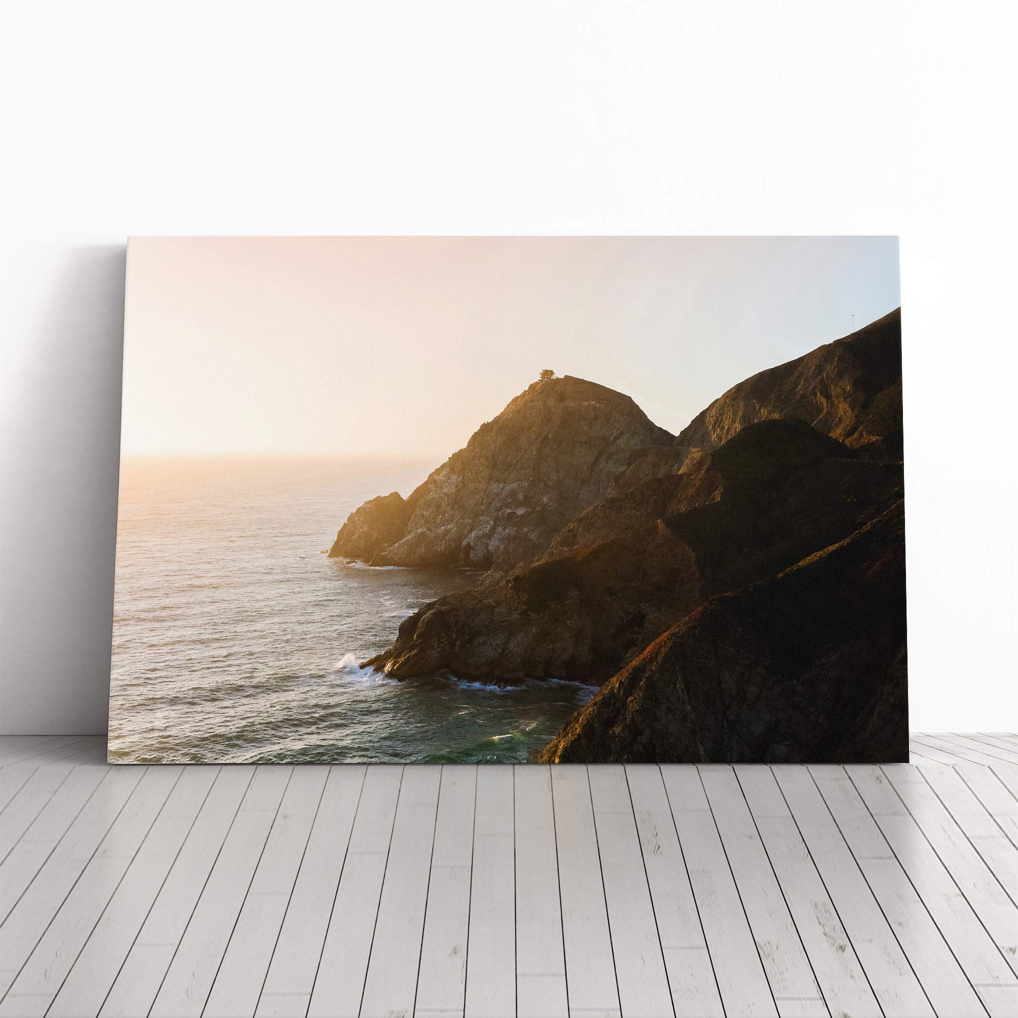 Rocky Landscape Canvas Print | Gallery Wrapped 30mm Frame Wall Art | 24x16 inches | Ready to Hang | Modern Landscape Picture | Living Room Bedroom Lounge Office