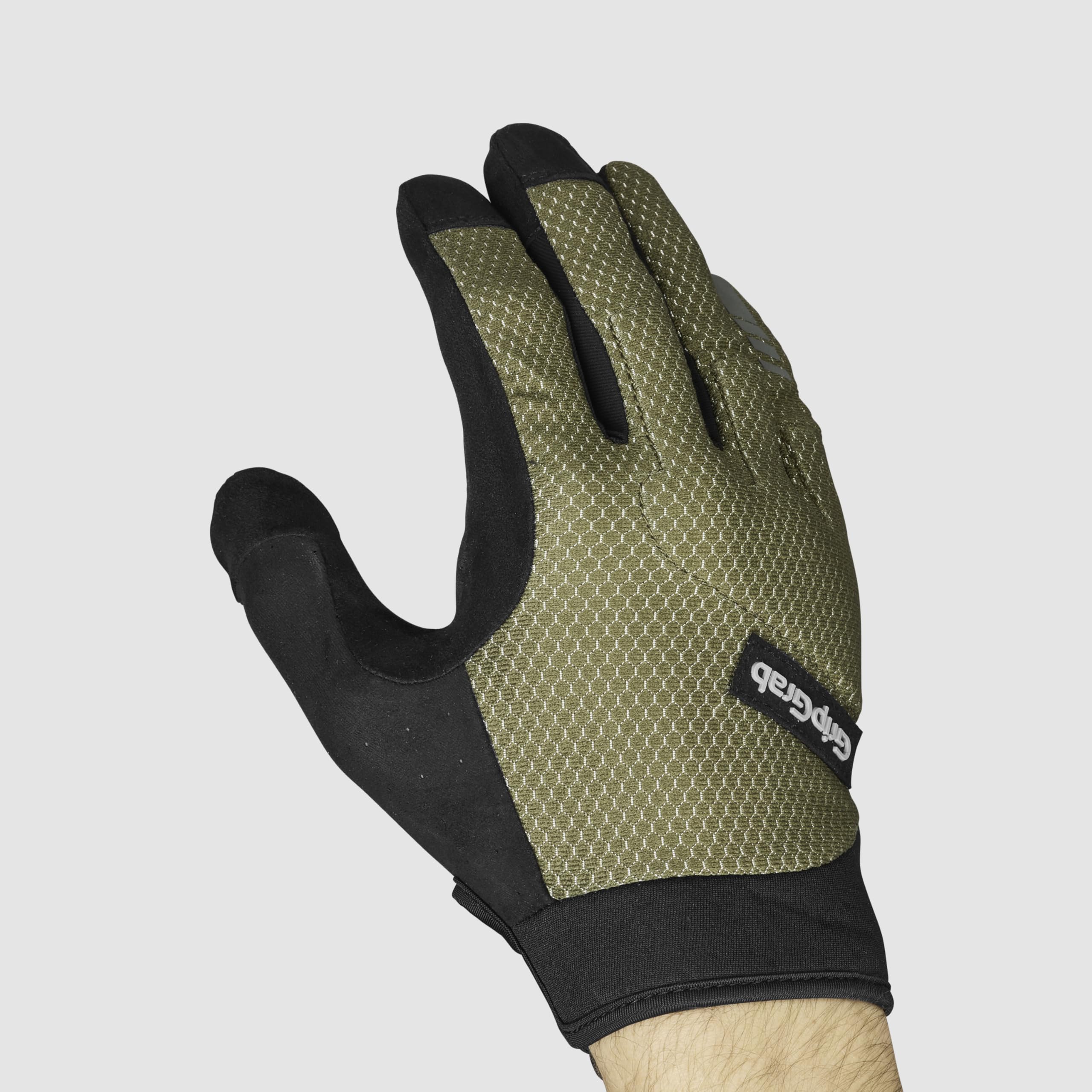 GripGrab Descent InsideGrip MTB Handschuhe Knöchelschutz Sommer Langfinger | Anti-Rutsch-Silikonprints, Schweißwischer, Protektoren am Handrücken, Klettverschluss - Mountainbike Downhill, Enduro, BMX