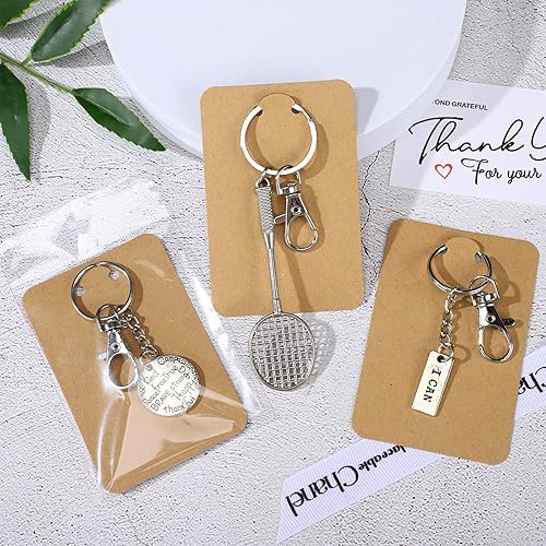 Miniatura 10 de 320 tarjetas de exhibición de llavero, bolsas autosellantes de 2.3 x 3.5 pulgadas, tarjetas de joyería para vender paquetes de collares de pequeñas