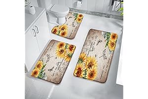 Sunflower Bathroom Rug Set: A Touch of Sunshine for Your Sanctuary