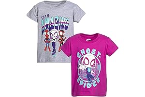 Marvel Spidey and His Amazing Friends Girls 2 Pack T-Shirts for Toddlers...