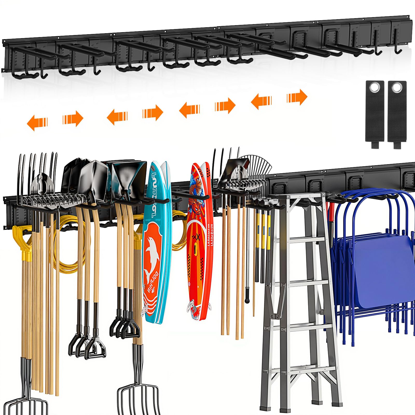 Stalwart Wand-Organizer Mit Haken - Werkzeug & Besen Halterung Für Garage & Küche