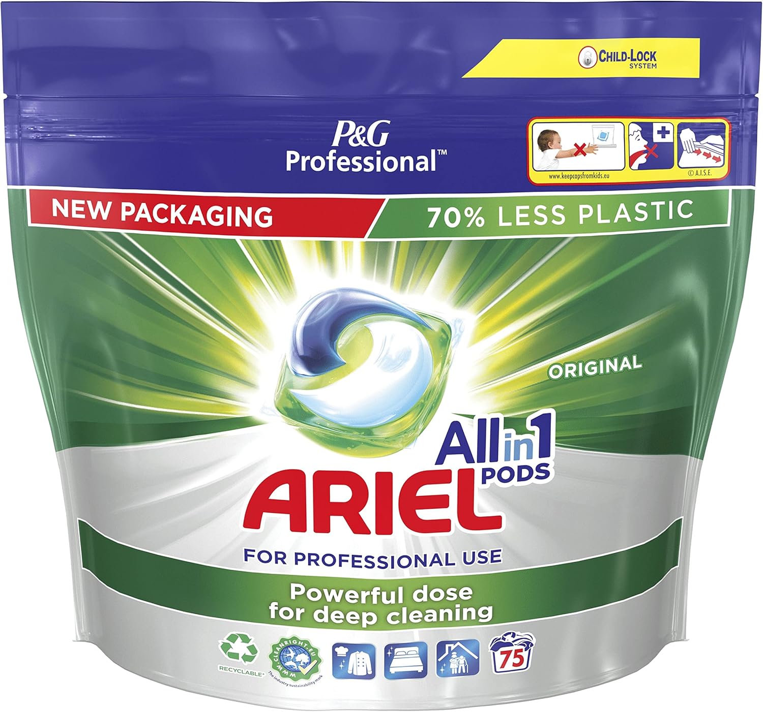 Ariel - Lessive en capsule All in 1 Classique 75 Doses - Performant à ...