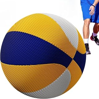 Noiseless Basketball, 9.4 Inch Elastic Practice Ball with Hoop, Outdoor Basketball, for Teen Indoor Outdoor Training Practice Game Sports