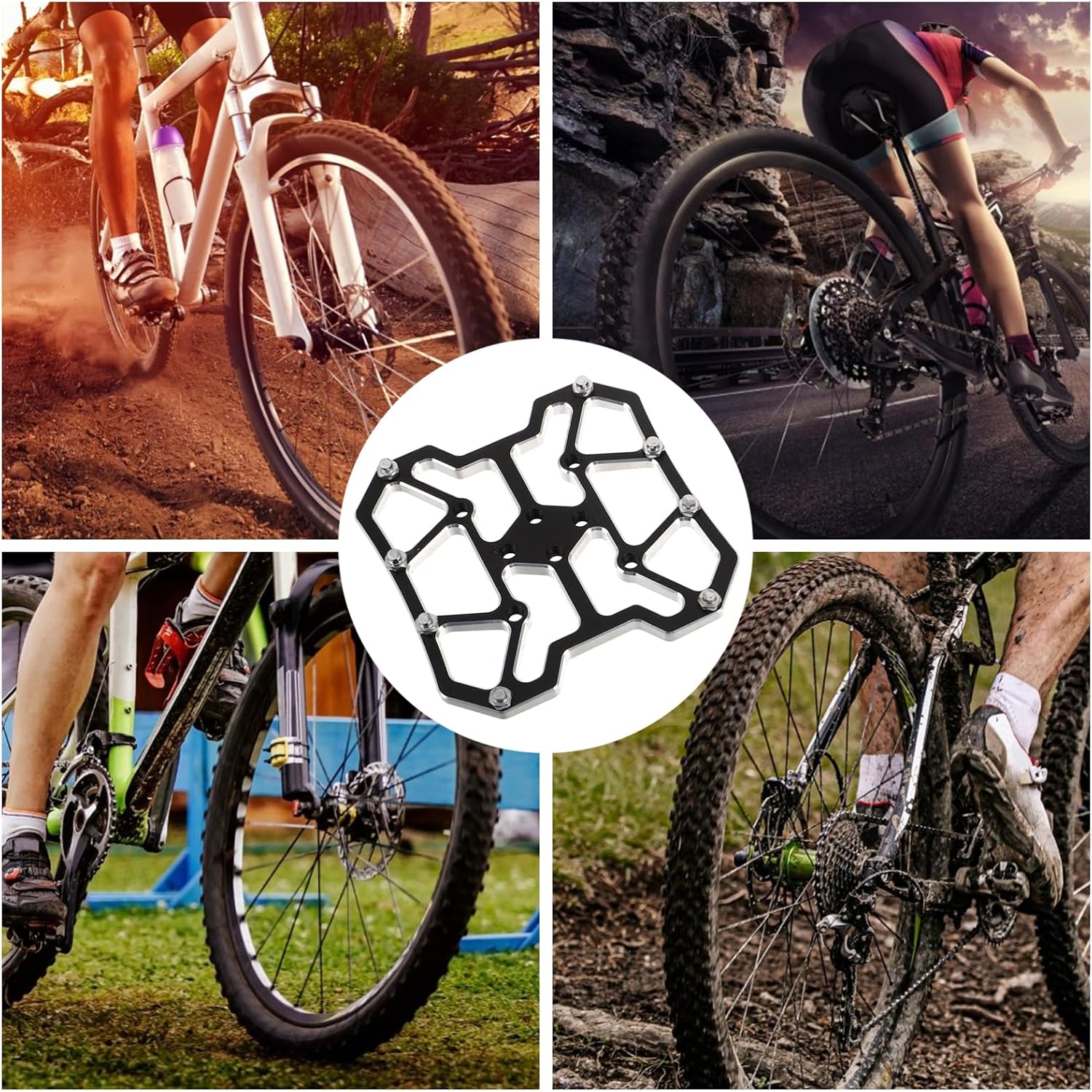 BESPORTBLE 2pcs Quick Release Bike Pedal Locking Plate Replaceable Cleat for Cycling Bike Lock Holder