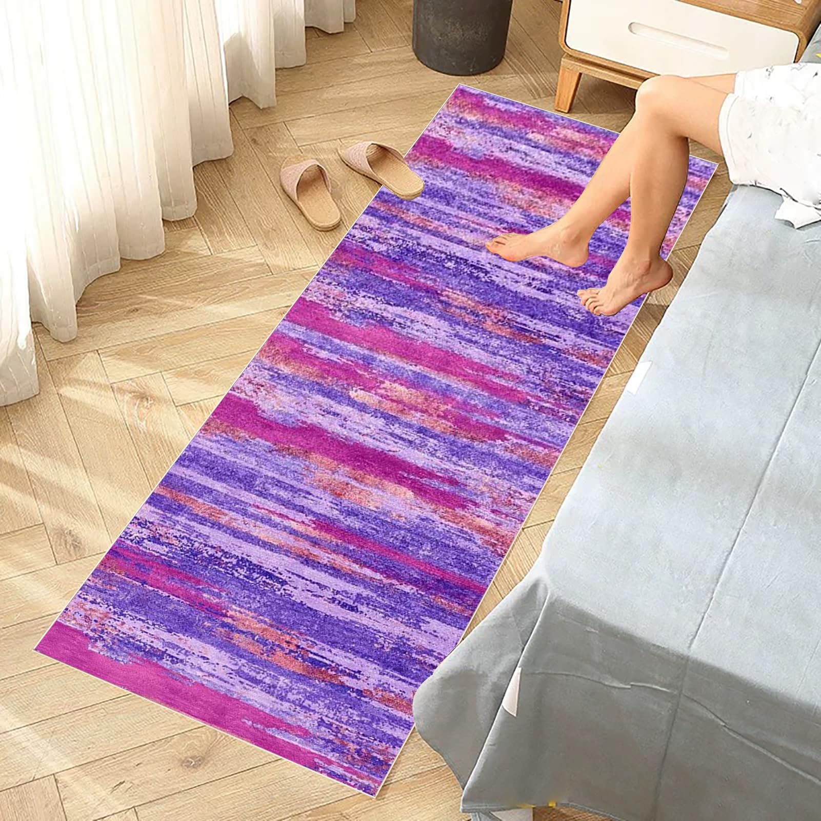 Bieżnik dywanowy do przedpokoju, antypoślizgowy, długi, 50 x 450 cm, chodnik kuchenny, zmywalny, pogrubiony dywan do salonu, wewnątrz, mata łazienkowa do sypialni, przedpokoju, pralni