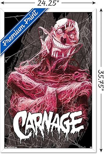 Miniatura 68 de Trends International Marvel Comics Carnage - Insane Wall Poster, 22.4L x 14.7W, Barnwood Framed Version Versión enmarcada Barnwood