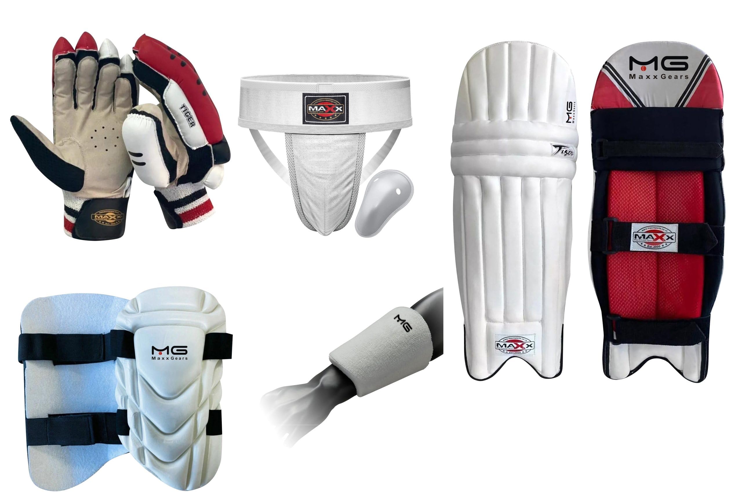 Maxx Full Cricket Protection Kit for Adults โ Includes Pads, Gloves, Helmet & More (RIGHT HAND)