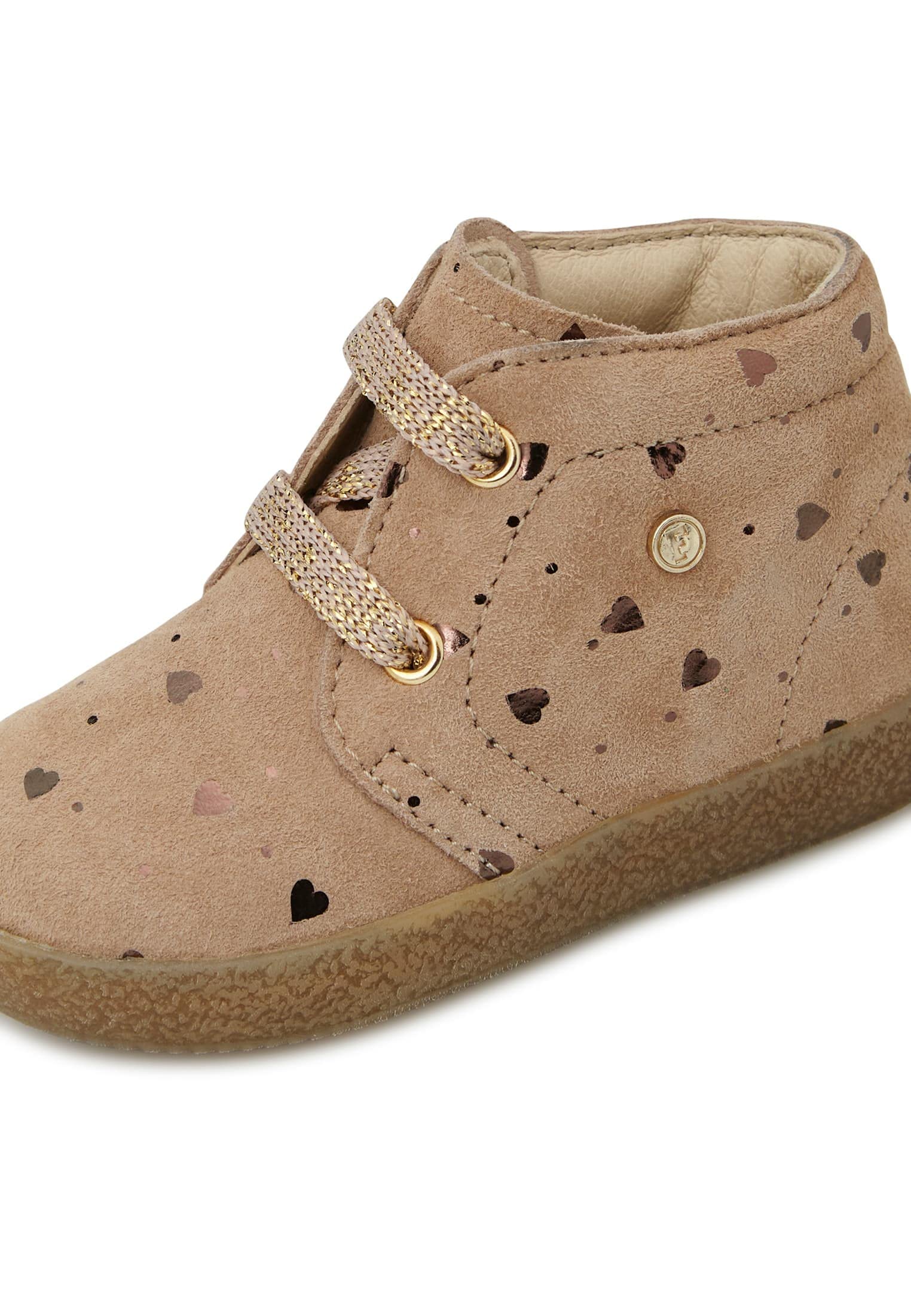 Falcotto Conte-Scarpe in Suede con Stampa Cuoricini