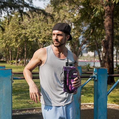 Miniatura 79 de NATURE PIONEOR Water Bottle Holder with Strap,Water Bottle Carrier Bag Sling Sleeve with Adjustable Shoulder Strap & Handle and Large Phone Pocket