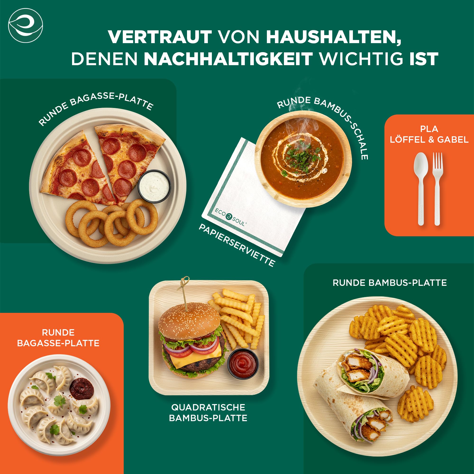 ECO SOUL Disposable Plates