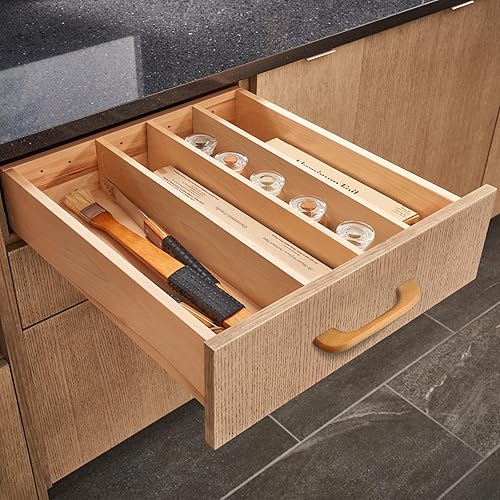 Miniatura 5 de 10 tiradores de madera natural para armarios y cajones de cocina, 5 pulgadas de largo, 3-34 pulgadas de espacio entre agujeros