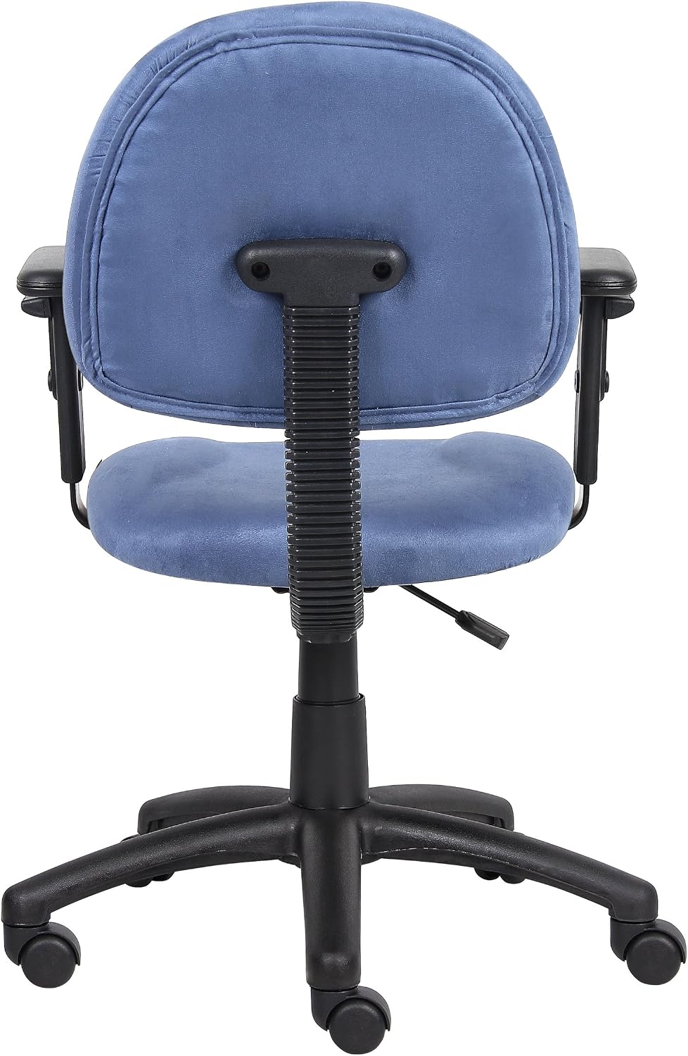Boss Office Products Perfect Posture Delux Microfiber Task Chair with Adjustable Arms in Blue