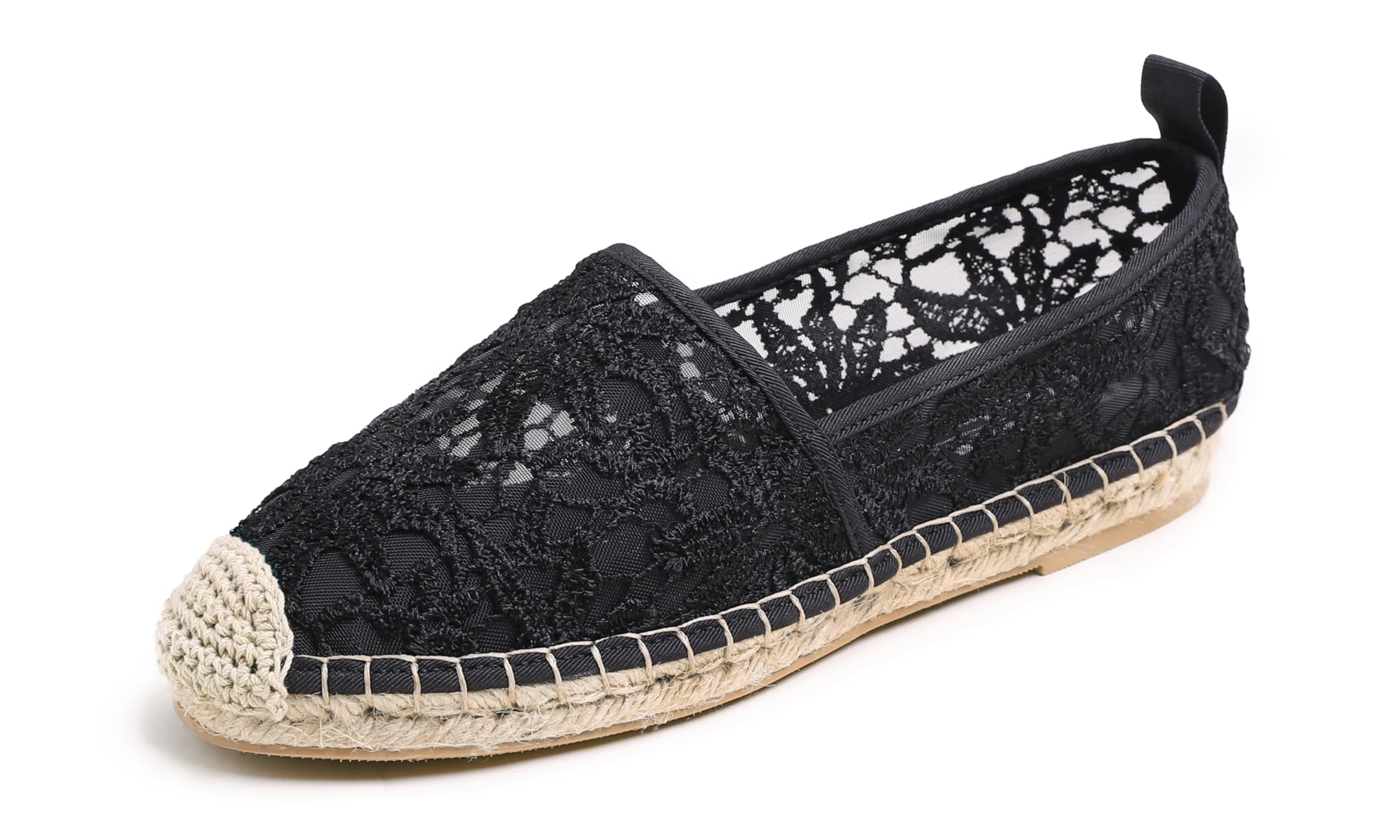 Feversole Close Toe Espadrilles Espadrilles à Bout fermé Chaussures Plates Confortables et Respirantes pour Femmes