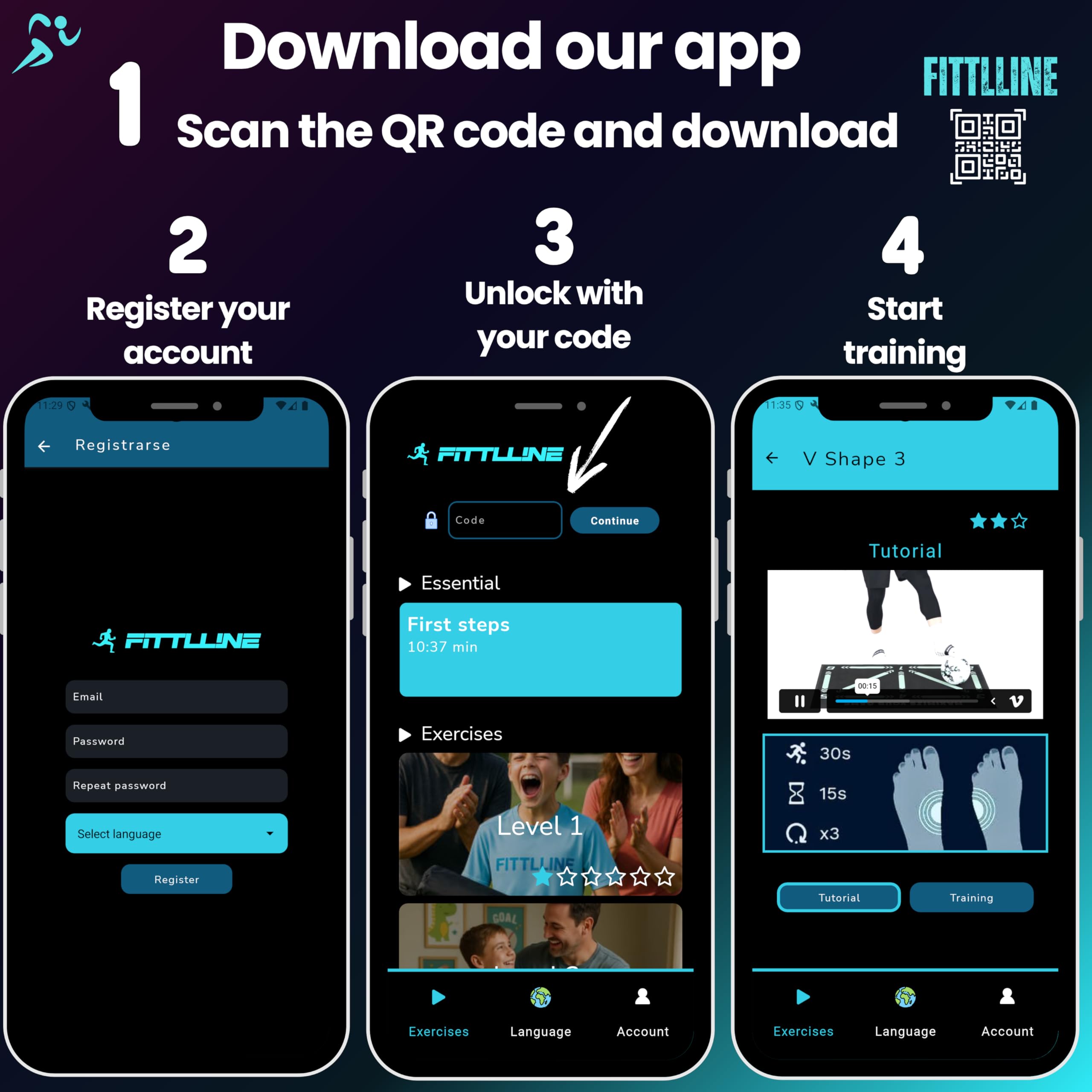 FITTLLINE Soccer Training Mat with App - Soccer Skills Mat, Soccer Training Mat with Video App, Soccer Matt Training, Soccer Mat with App, Soccer Trainer Mat, Soccer Mat, Soccer Mat Training