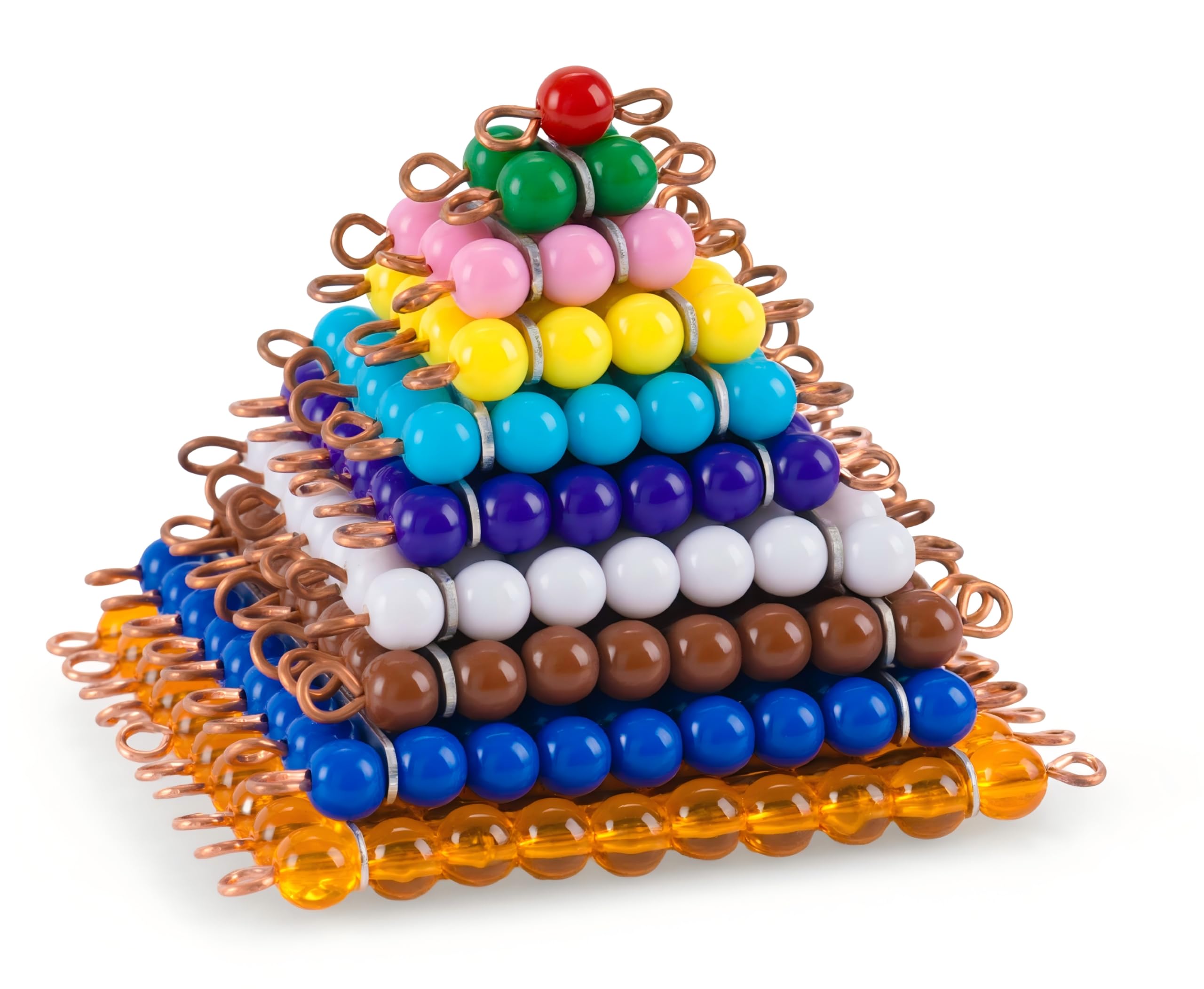 Montessori materiali matematici, giocattolo educativo in legno per numeri e calcoli, scuola materna e elementare, scuola domestica e aule a partire dai 3 anni (quadrati di perle colorate