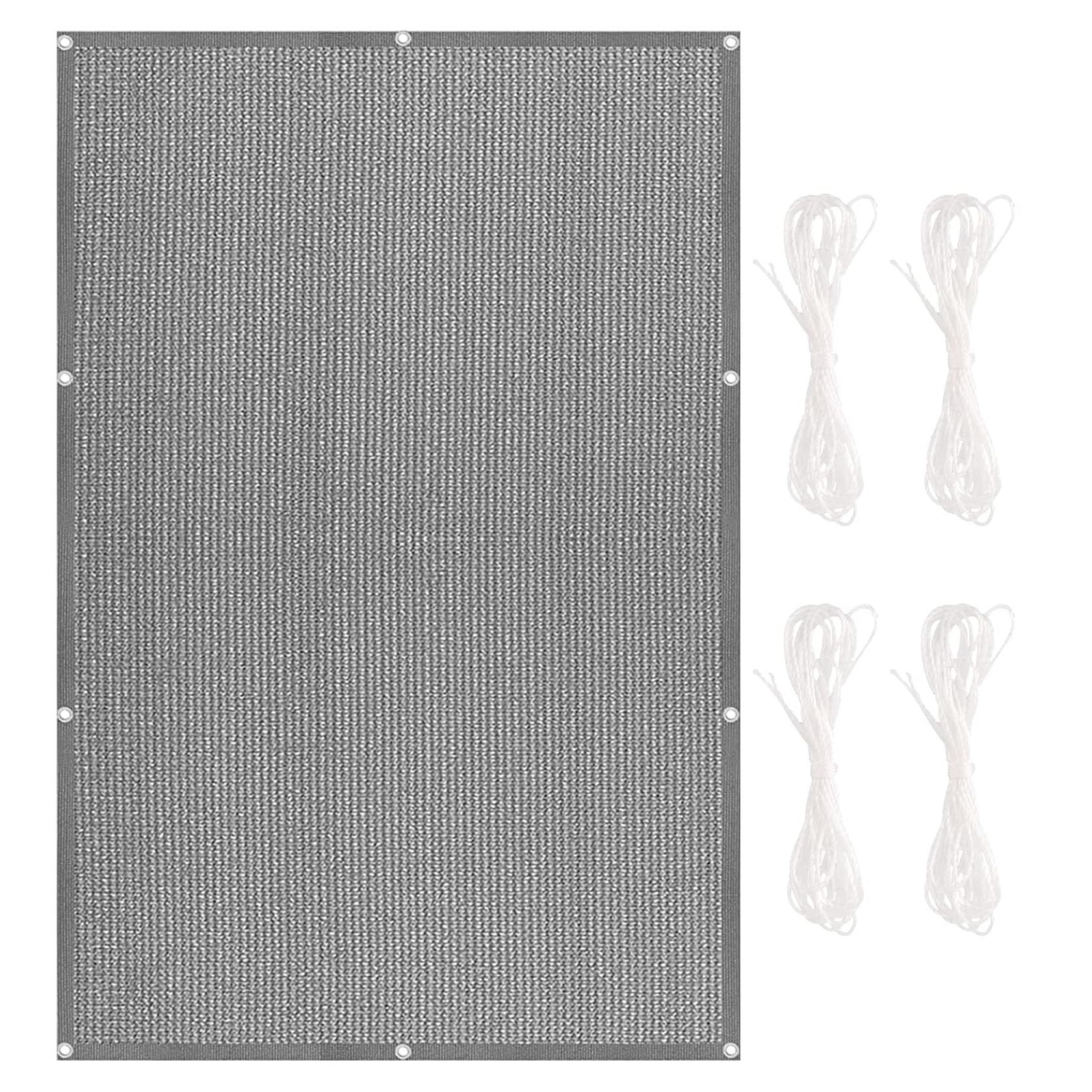 Voile ombrage pour patio et jardin rectangulaire gris 1.2x1.6m