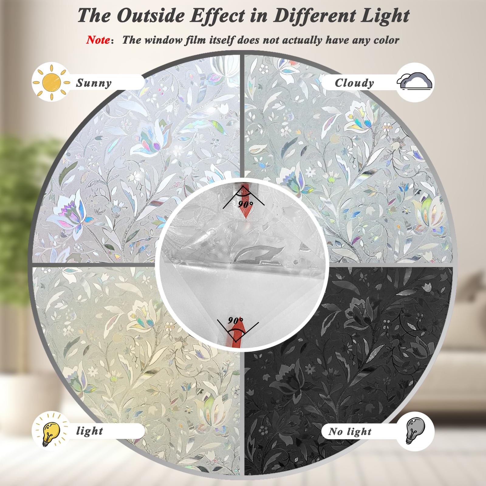HONLONE Stained Glass Window Privacy Film - Image 3