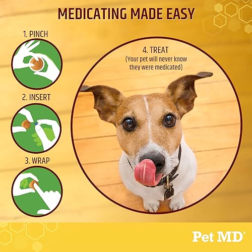 Vista 11 de Pet MD Wrap A Pill Paste - Pastilla con sabor a tocino para perros, crea un bolsillo para ocultar pastillas y medicamentos, 59 porciones
