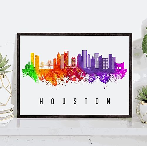 Vista 84 de Póster de Atlantic City Skyline New Jersey, pintura de paisaje urbano de Atlantic City, póster de Atlantic City New Jersey, impresión de paisaje