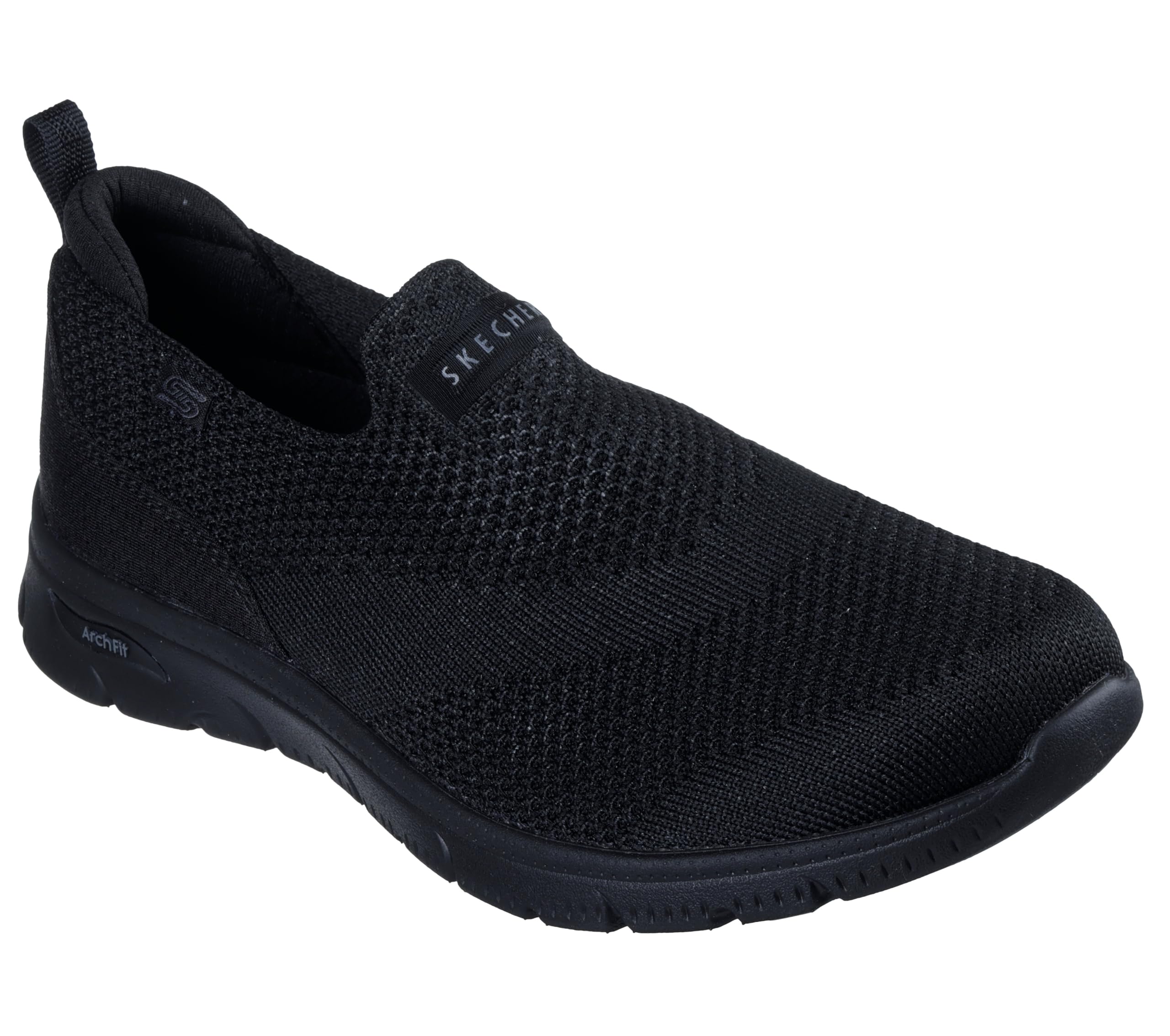 Skechers Women's Arch Fit Refine 2.0 Cascade Sneaker, Black/Black=BBK, 8.5