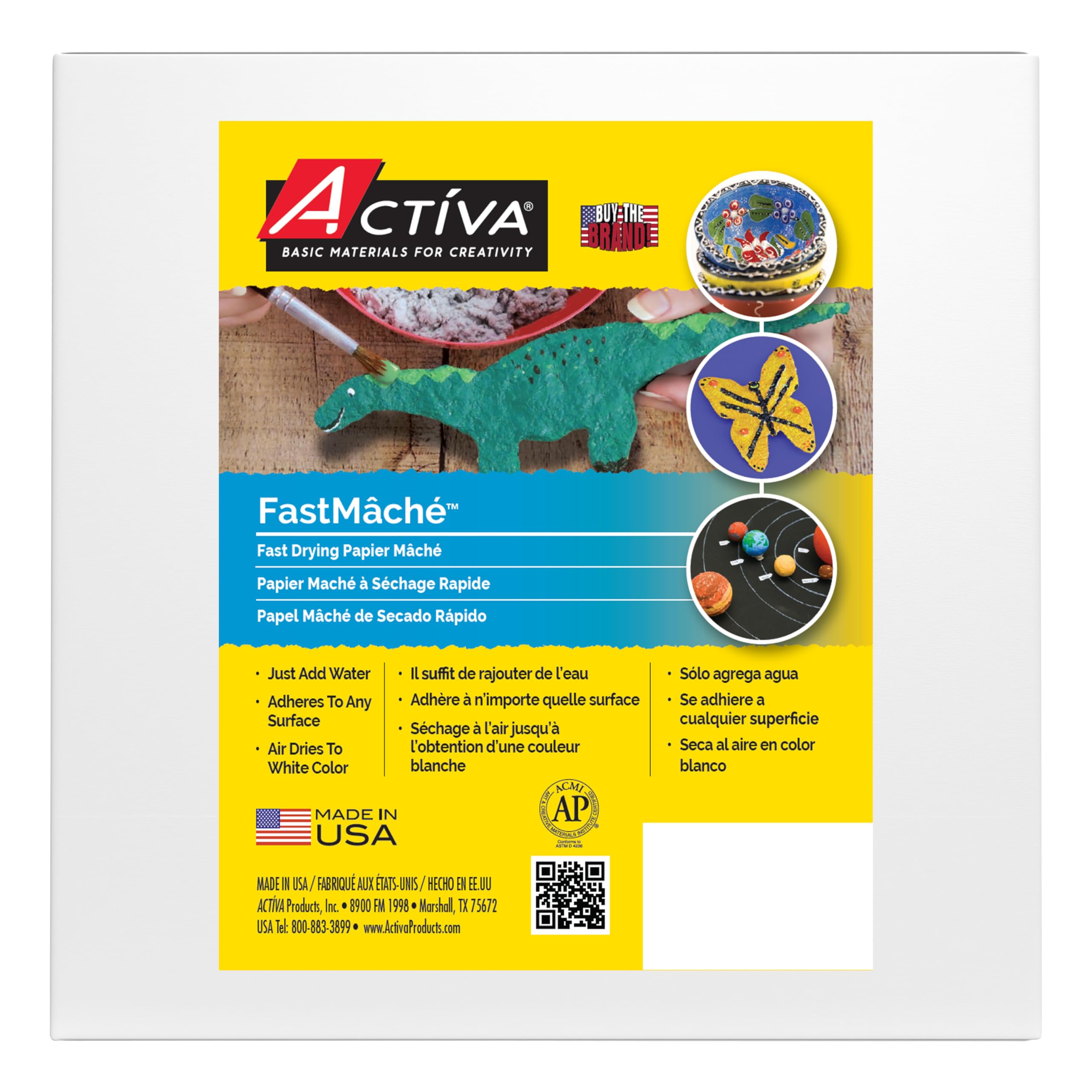ACTIVA Fast Drying Paper Mix-20 pounds Papier Mache, White