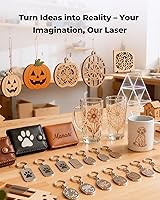 Vista 4 de ACMER S1 Laser Engraver, 6000mW Laser Engraver Machine Higher Accuracy Lazer Cutter and Engraving Machine with Working Area 130x130mm,0.04mm Laser