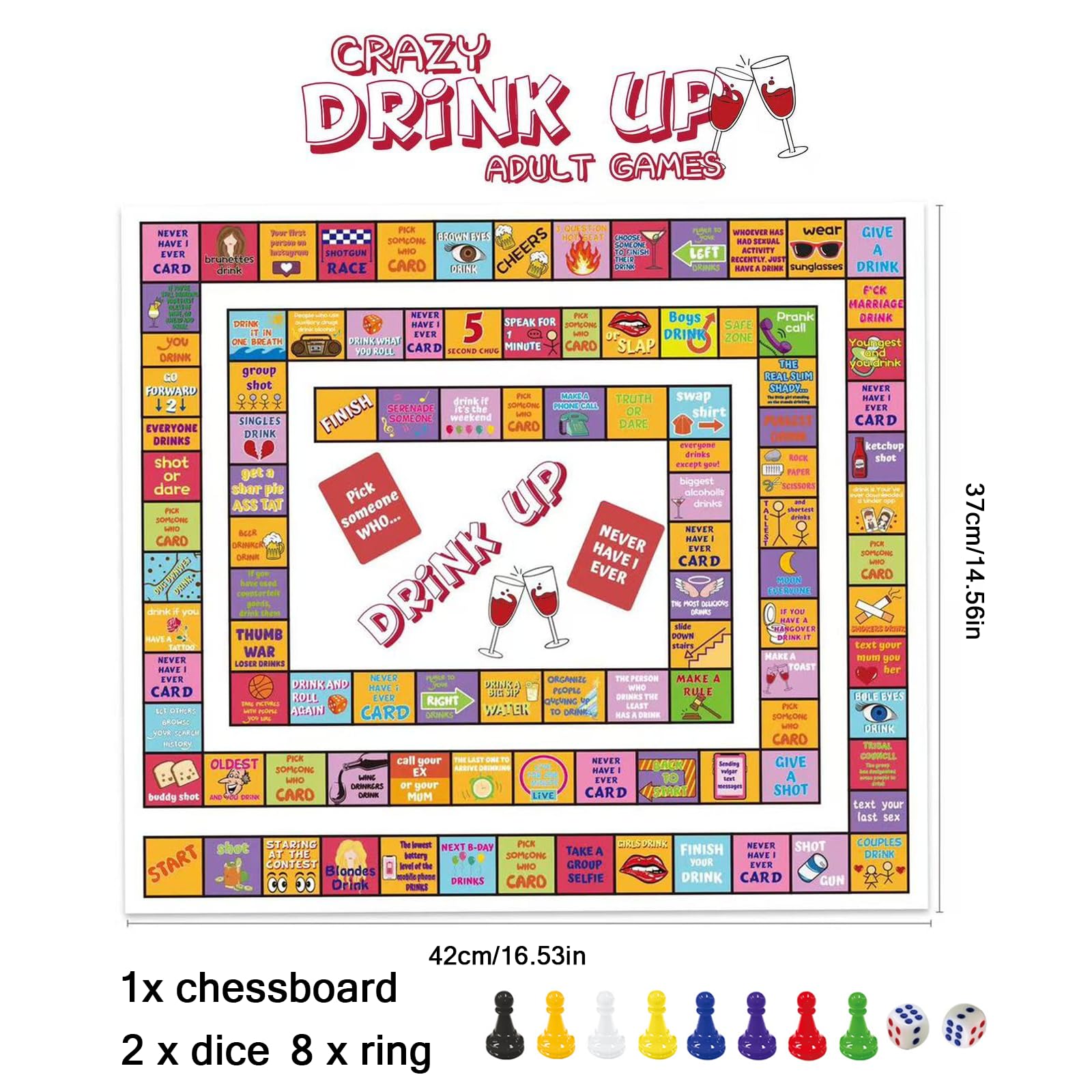 Drinking Games for Adults Adult Monopoly Board Game, Drinking Games for Night Bachelorette,Party Games for 2-6 Players, Age 18+ - Image 2