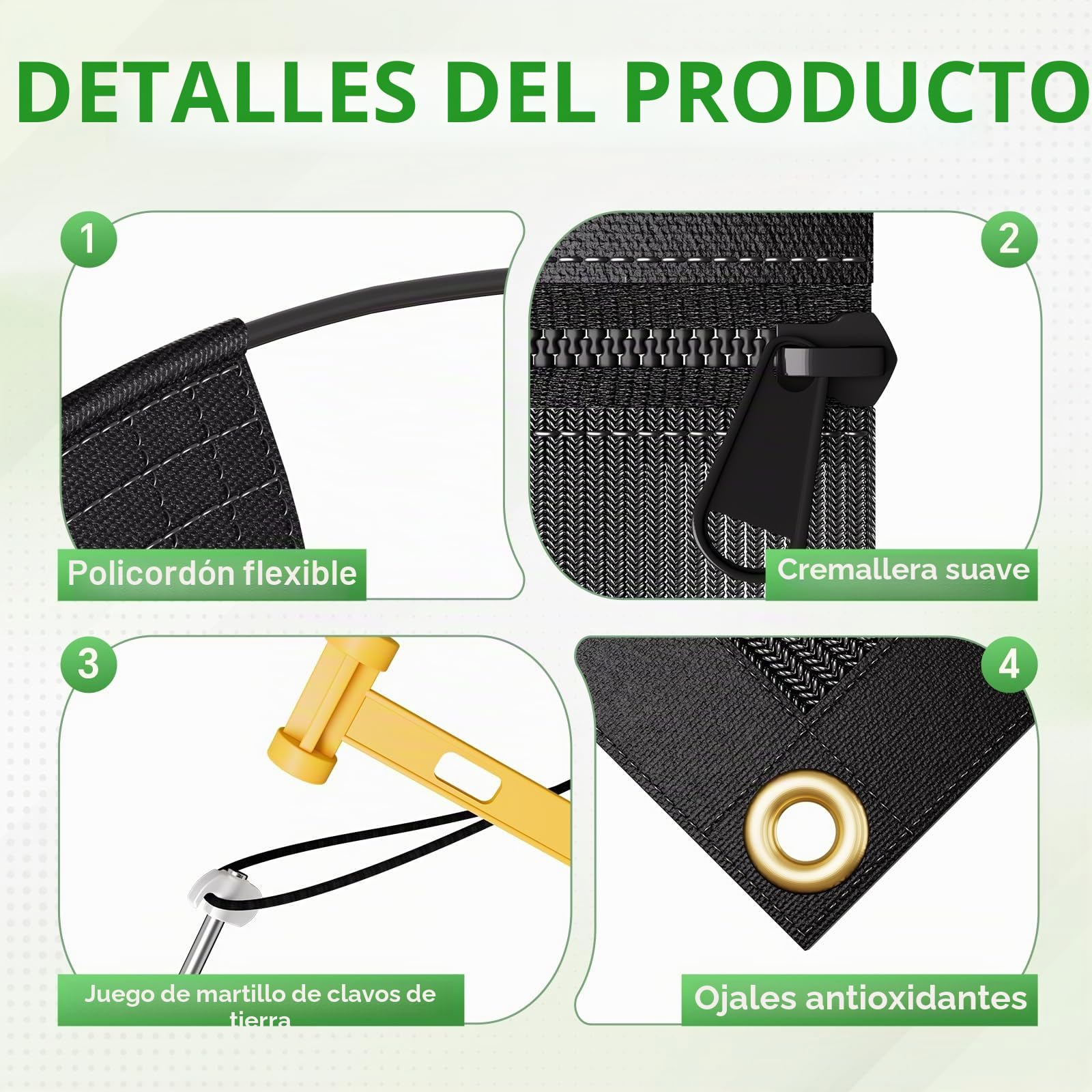 Toldo para Autocaravana, con Cremallera, Ventana panorámica Ajustable (Tela+Red). Protección Visual y Solar, protección Visual Universal con Kits completos, 2,2 m de Alto (2,4 m de Ancho)