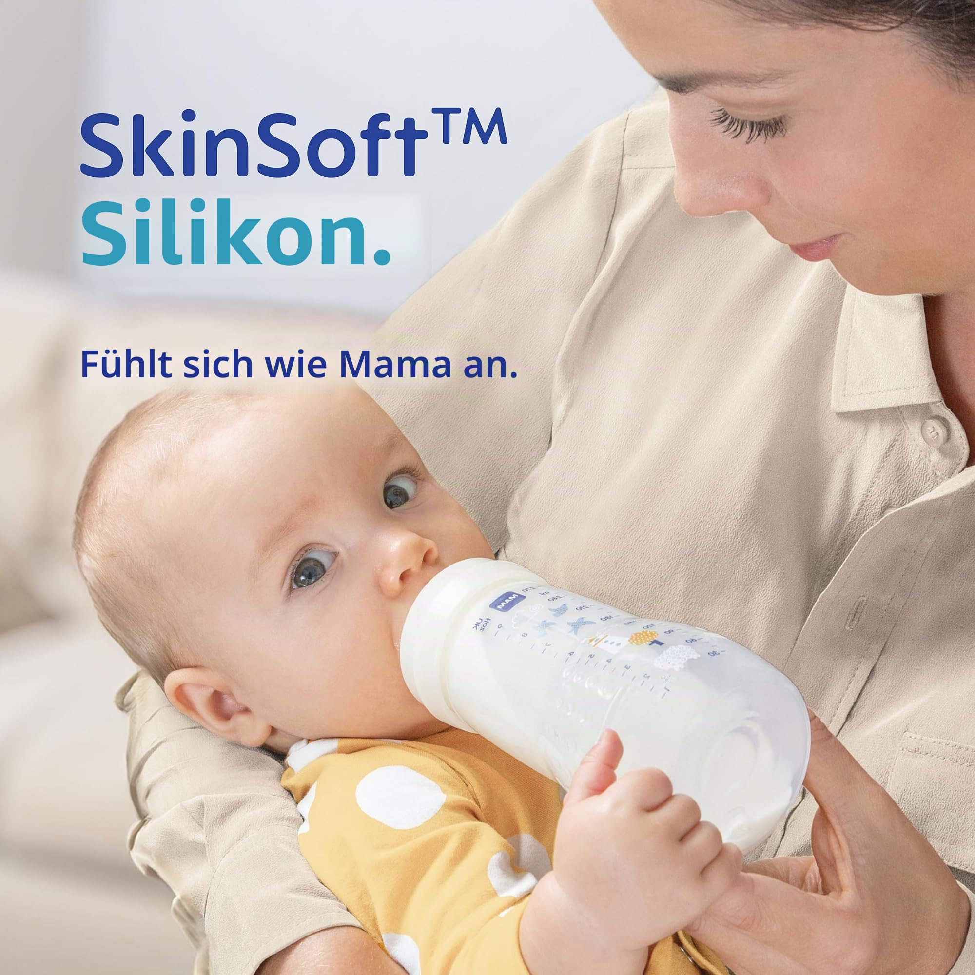 MAM Easy Active Babyflasche mit MAM Teats mit mittlerem Durchfluss, Doppelpackung Babyflaschen, Babynahrung, 270 ml, Lila (Designs können variieren)