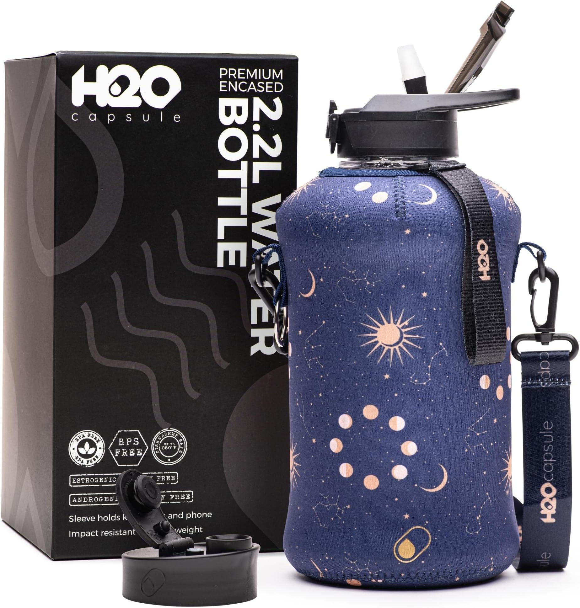 Bonita Botella De Agua Aislada Con Correa De Popote Para Niños, Tazas De Metal De 17 Onzas Para Bebidas Frías Y Calientes, Termos De Acero Inoxidable Sin BPA A Prueba De