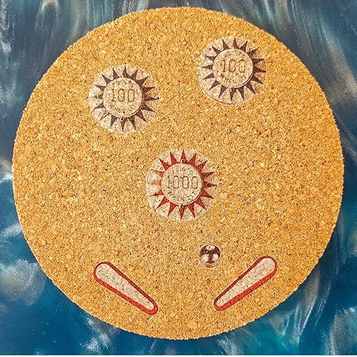 Miniatura 4 de Juego de 6 posavasos de corcho de 4 pulgadas, tablero de dardos retro, pinball, tarjetas y fichas, billar, controlador de juego Evolution y diseños