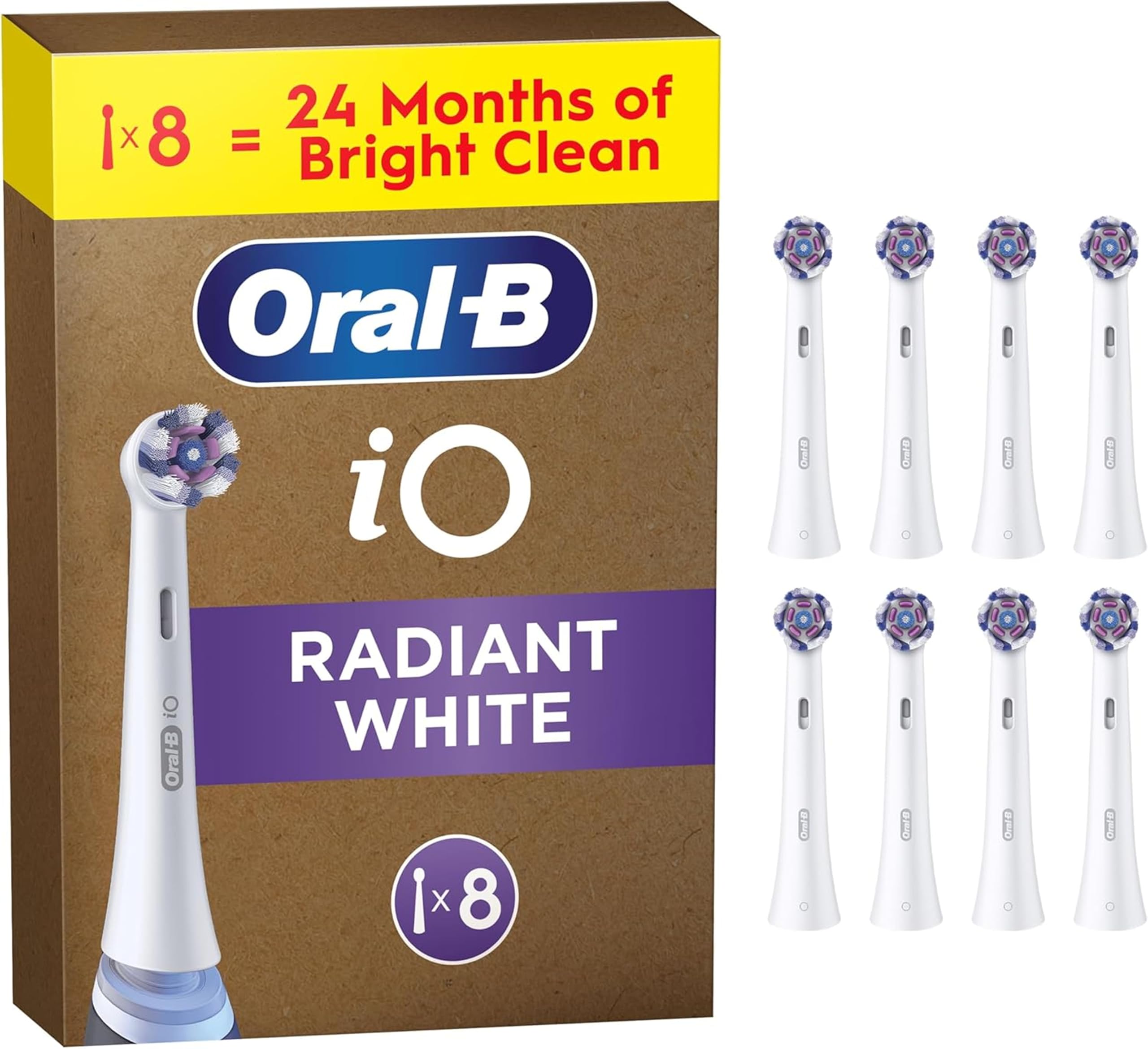 Oral-B iO Radiant White Toothbrush Heads White 8 Pack