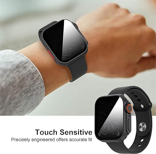 Miniatura 7 de Suoman for Apple Watch 40mm Privacy Screen Protector Case, [Anti-Peeping] All-Round Durable Hard PC Protective Cover Tempered Glass for iWatch