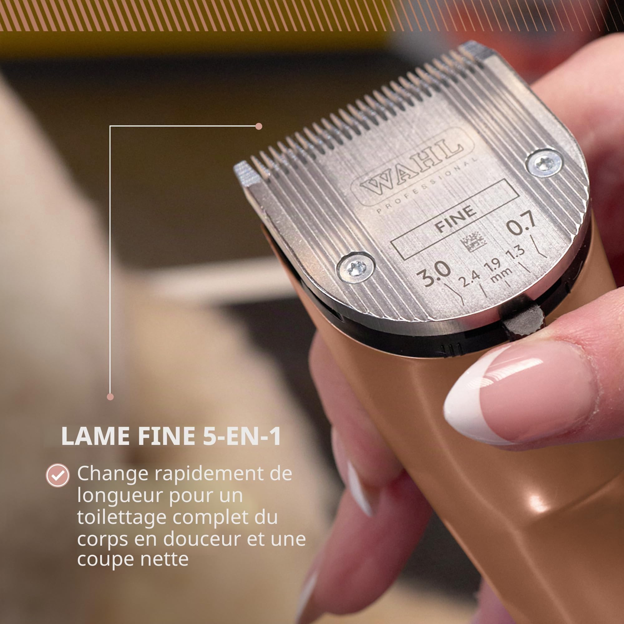 Wahl Motiva2, Tondeuse Sans Fil pour Animaux, Lame 5-en-1, Petite Orchid | Tondeuse pour Animaux, Lame 5-en-1, Écran Numérique, jusqu'à 3 Heures d'Autonomie, Filaire et Sans Fil, Verrou de Voyage