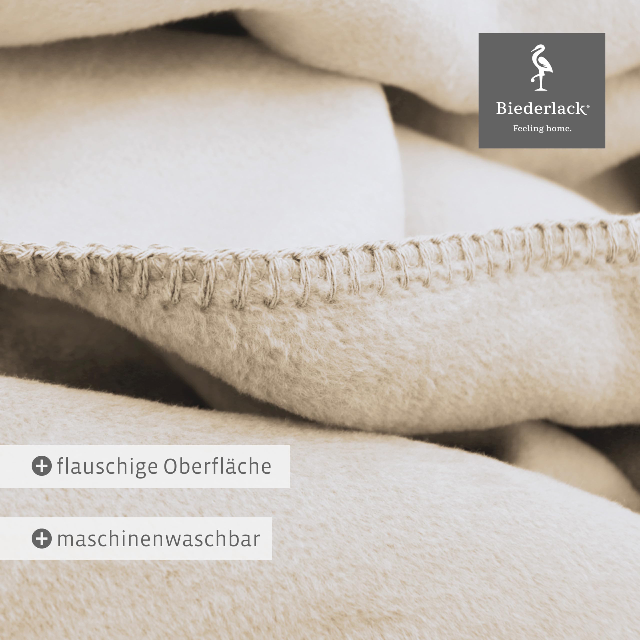 biederlack® weiche Wohndecke Cotton Doubleface, Sofadecke in 150x200 cm