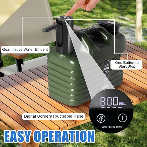 Miniatura 5 de Dispensador de agua plegable solo para jarra de agua Digury de 5 galones, 2000 mAh, carga eléctrica USB, bomba de agua automática portátil para