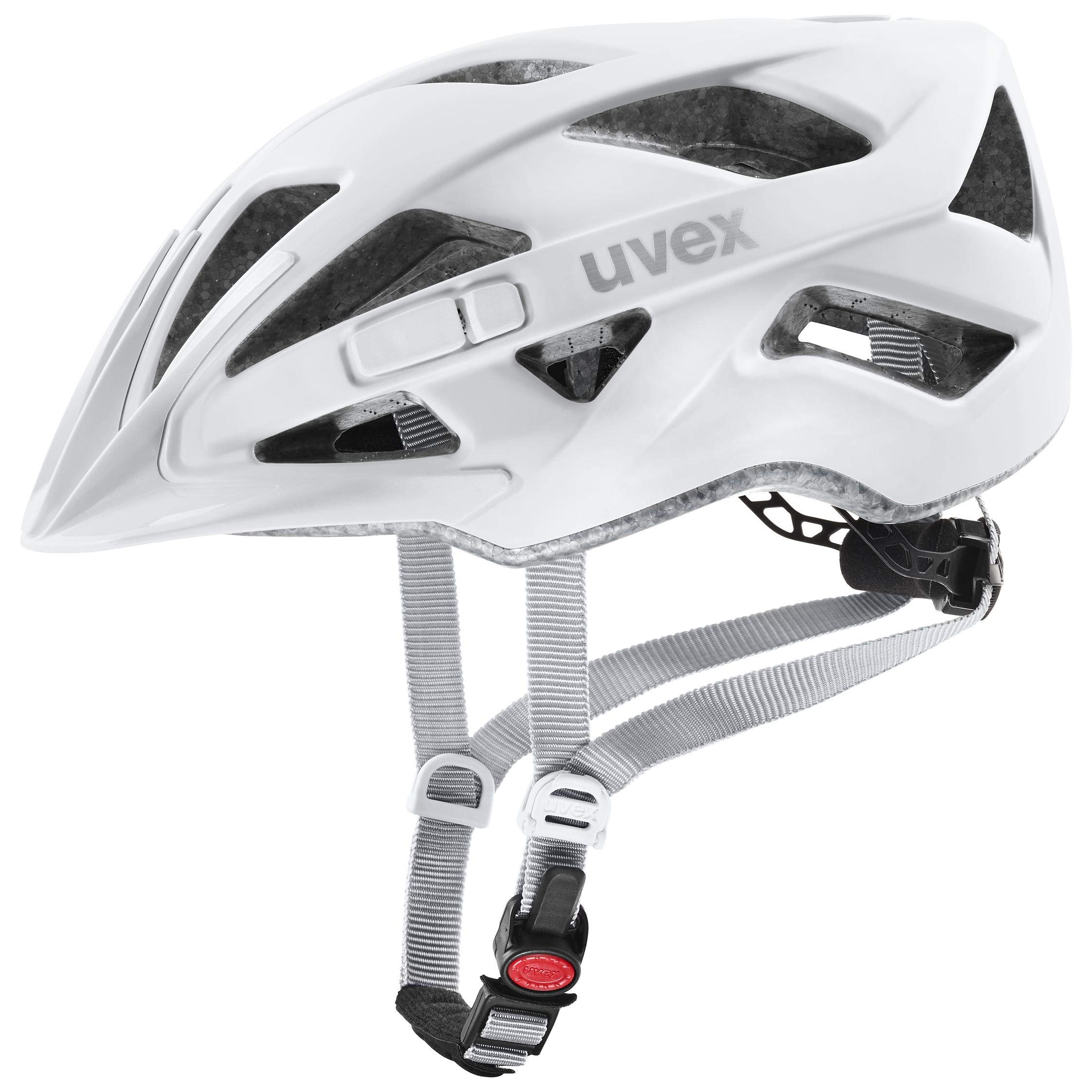 uvex Unisex – Erwachsene Touring cc Fahrradhelm, White mat, 52-57 cm & Unisex Plug-in Led Xb052 Active Fahrradhelm Beleuchtung, Red-Black, Einheitsgröße EU Sport & Freizeit