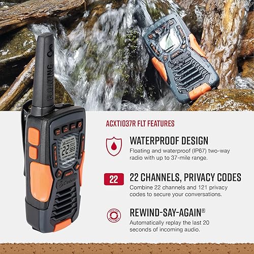 Miniatura 10 de Cobra RX380TTC Walkie Talkies para adultos, recargable, 40 canales preestablecidos, juego de radio bidireccional de largo alcance de 32 millas